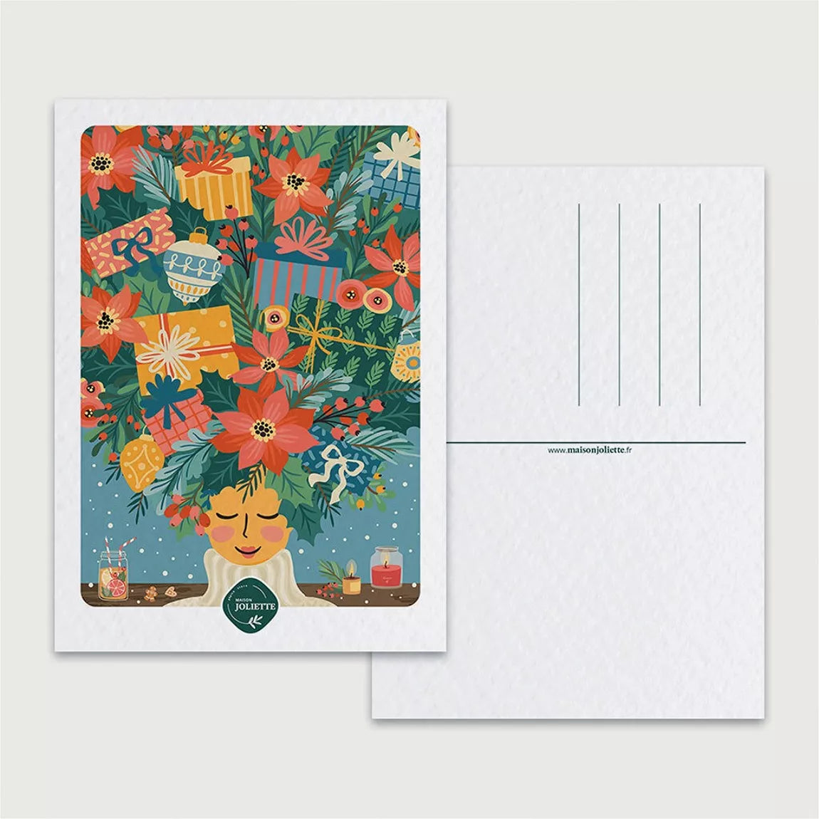 Carte postale Le cadeaux parfait et son enveloppe