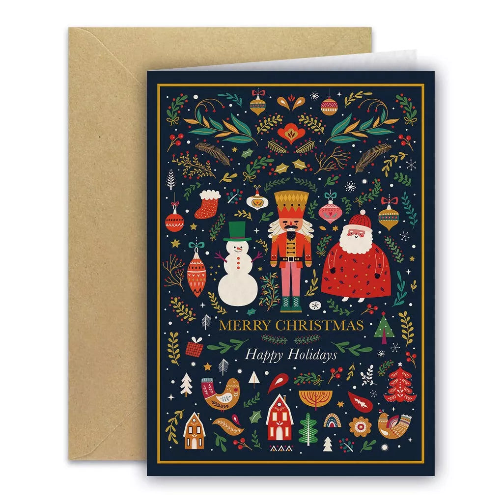 Carte Postale Merry Christmas avec son enveloppe