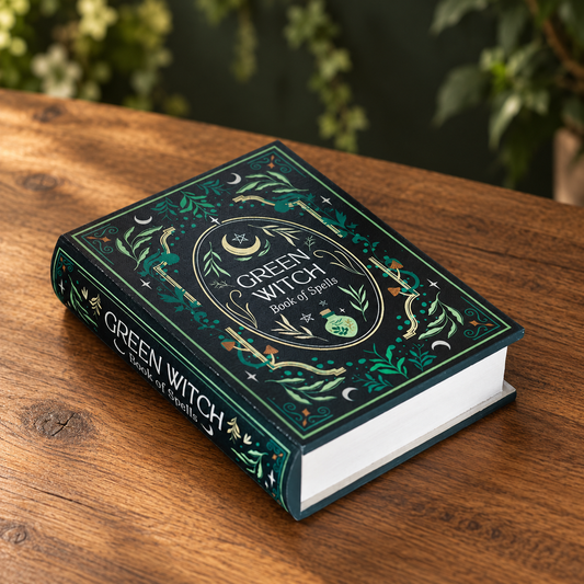 Boîte de rangement livre Green Witch