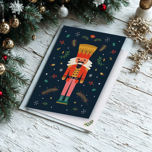 Carte postale Casse-Noisette et son enveloppe