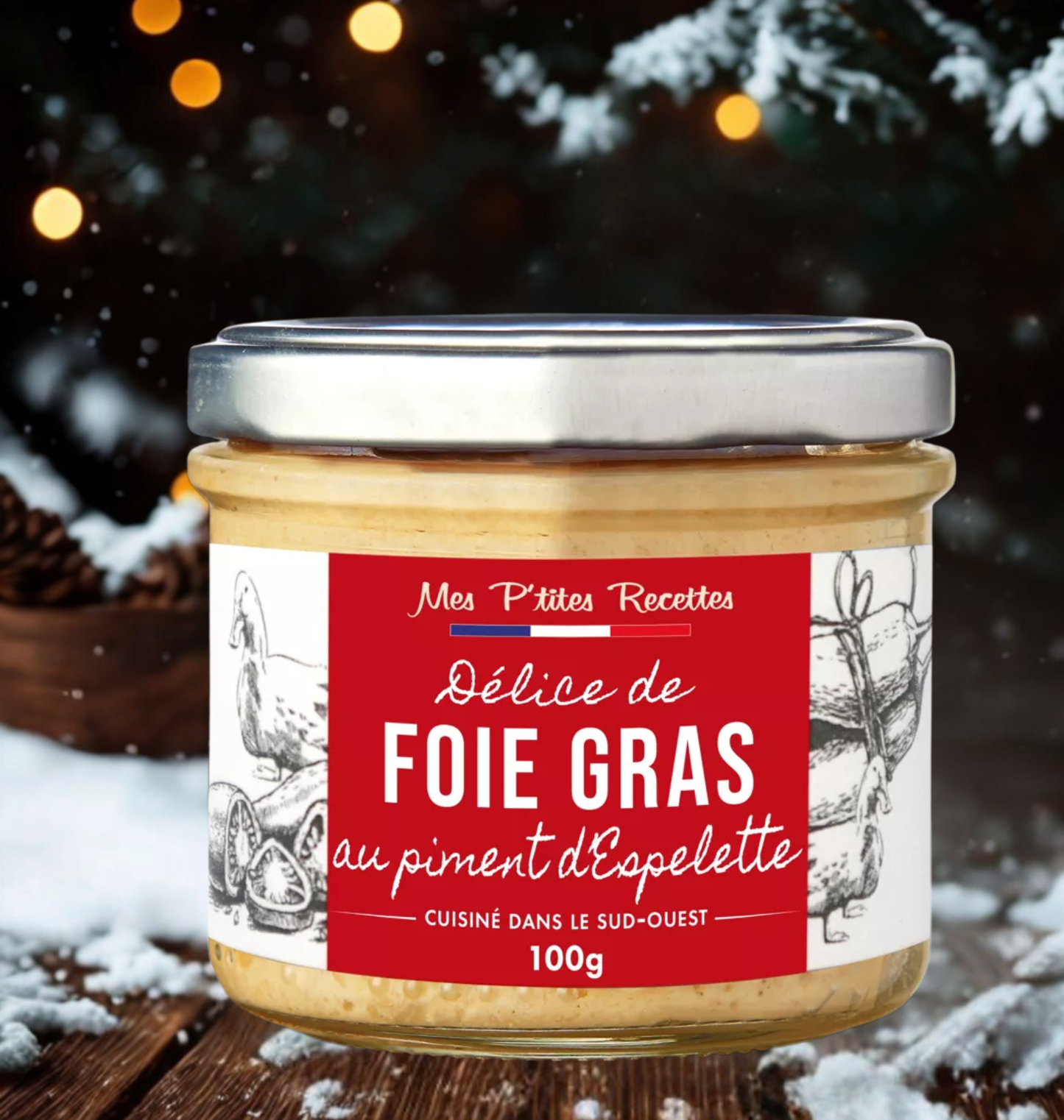 Délice de foie gras de canard au piment d'Espelette