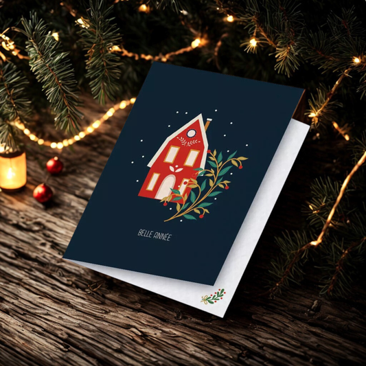 Carte postale Maisonnette et son enveloppe